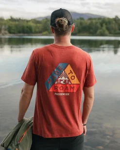 Kirkwood Textured Active T-Shirt - Red Ochre