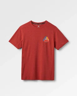 Kirkwood Textured Active T-Shirt - Red Ochre