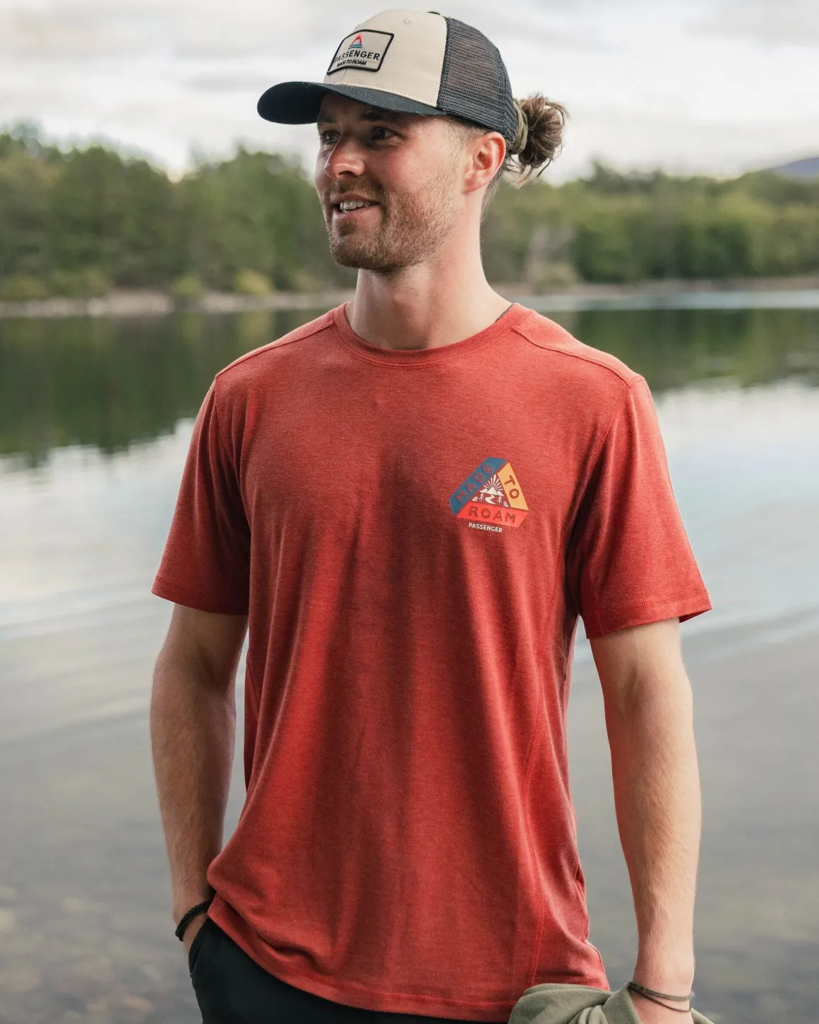 Kirkwood Textured Active T-Shirt - Red Ochre