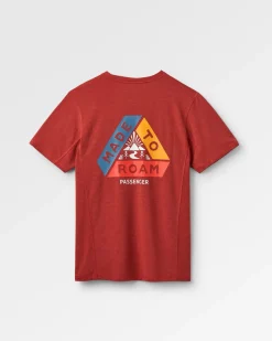 Kirkwood Textured Active T-Shirt - Red Ochre