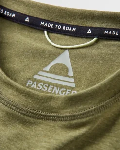 Kirkwood Textured Active T-Shirt - Khaki Green