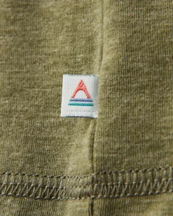 Kirkwood Textured Active T-Shirt - Khaki Green