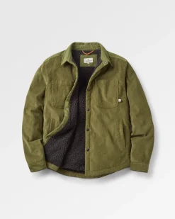 Kodiak 2.0 Sherpa Lined Cord Shirt Jacket - Khaki Green