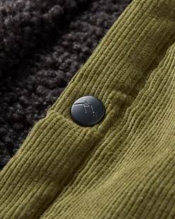 Kodiak 2.0 Sherpa Lined Cord Shirt Jacket - Khaki Green