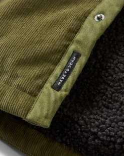 Kodiak 2.0 Sherpa Lined Cord Shirt Jacket - Khaki Green