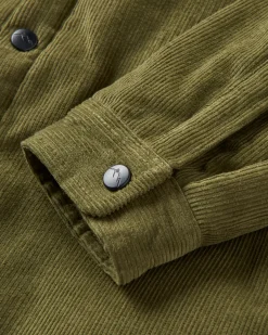 Kodiak 2.0 Sherpa Lined Cord Shirt Jacket - Khaki Green