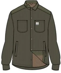 Kodiak 2.0 Sherpa Lined Cord Shirt Jacket - Khaki Green