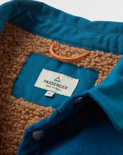 Kodiak 2.0 Sherpa Lined Cord Shirt Jacket - Tidal Blue