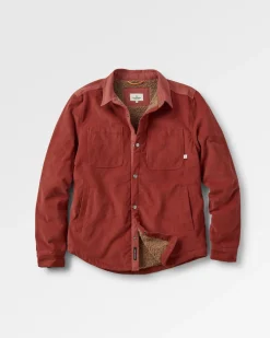 Kodiak 2.0 Sherpa Lined Cord Shirt Jacket - Red Ochre