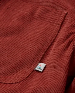 Kodiak 2.0 Sherpa Lined Cord Shirt Jacket - Red Ochre