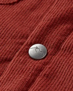 Kodiak 2.0 Sherpa Lined Cord Shirt Jacket - Red Ochre
