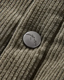 Kodiak Sherpa Lined Cord Shirt Jacket - Dusty Olive