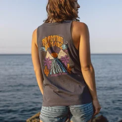 Laidback Recycled Cotton Tank Top - Faded Black