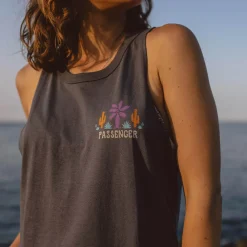 Laidback Recycled Cotton Tank Top - Faded Black