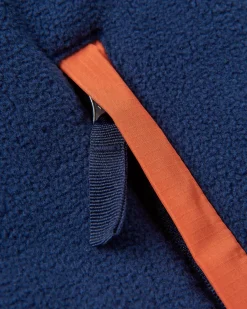 Loch Hooded Recycled Polar Fleece - Rain Forest/Rich Navy