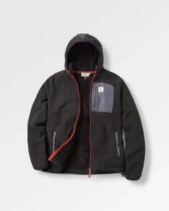 Loch Hooded Recycled Polar Fleece - Black