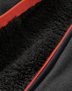 Loch Hooded Recycled Polar Fleece - Black