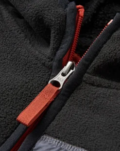 Loch Hooded Recycled Polar Fleece - Black