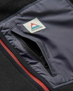 Loch Hooded Recycled Polar Fleece - Black