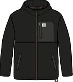 Loch Hooded Recycled Polar Fleece - Black
