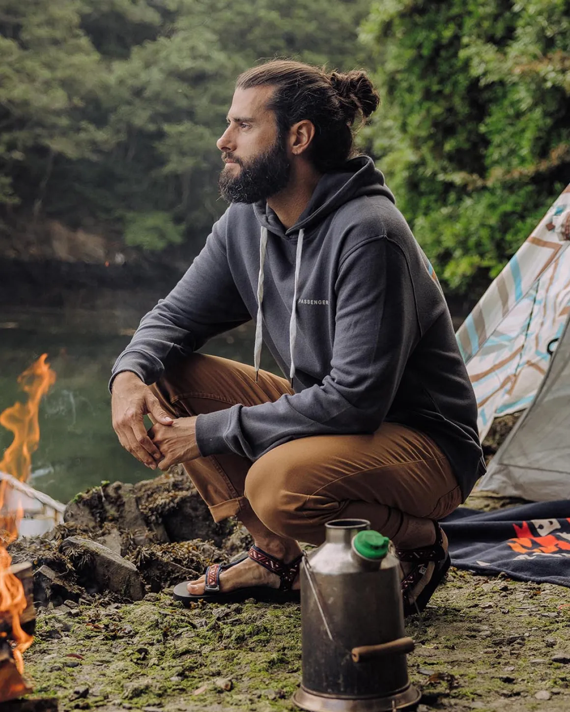 Made to Roam Recycled Hoodie - Faded Black