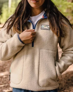 Maine 2.0 Half Zip Recycled Sherpa Fleece - Oatmeal