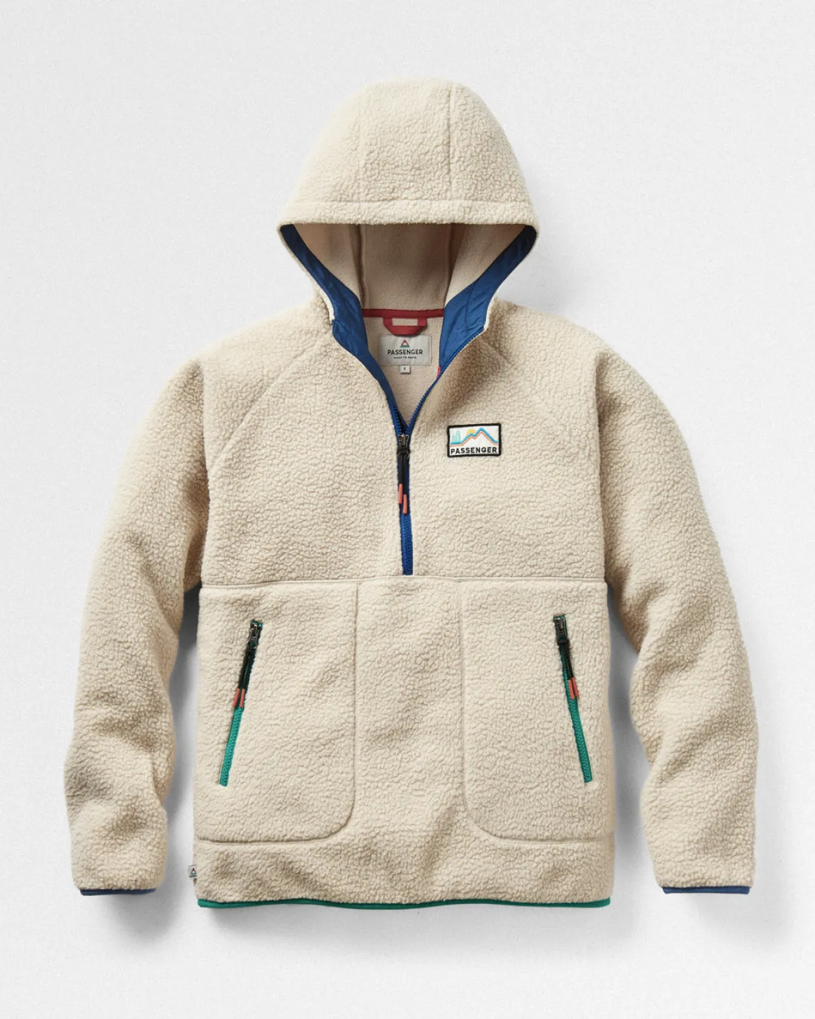 Maine 2.0 Half Zip Recycled Sherpa Fleece - Oatmeal