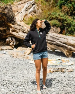 Maine 2.0 Half Zip Recycled Sherpa Fleece - Black