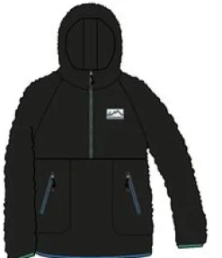 Maine 2.0 Half Zip Recycled Sherpa Fleece - Black