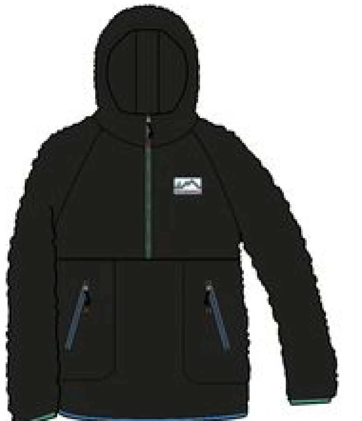 Maine 2.0 Half Zip Recycled Sherpa Fleece - Black