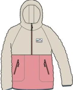 Maine 2.0 Half Zip Recycled Sherpa Fleece - Shell Pink