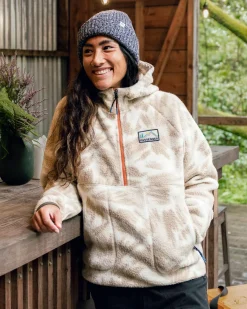 Maine 2.0 Half Zip Recycled Sherpa Fleece - Abstract Mountain Birch