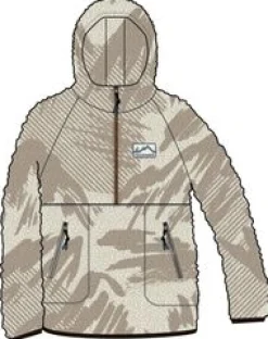 Maine 2.0 Half Zip Recycled Sherpa Fleece - Abstract Mountain Birch