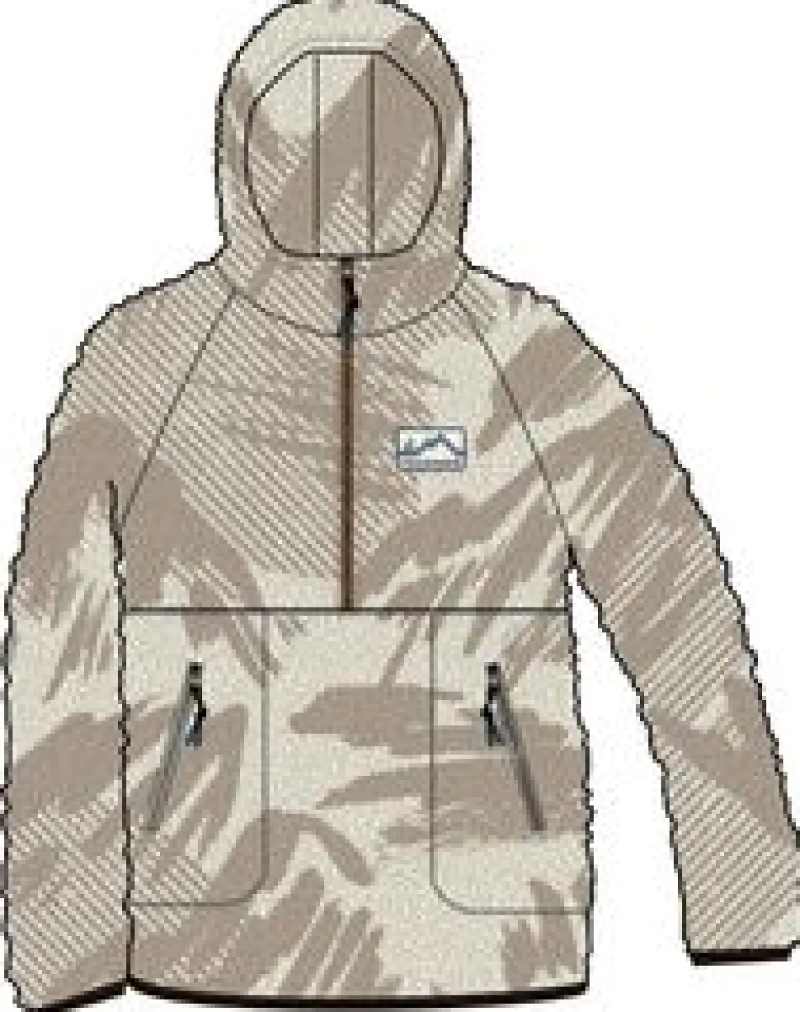 Maine 2.0 Half Zip Recycled Sherpa Fleece - Abstract Mountain Birch