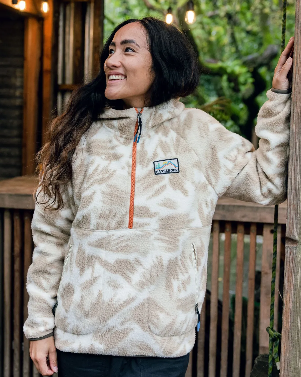 Maine 2.0 Half Zip Recycled Sherpa Fleece - Abstract Mountain Birch