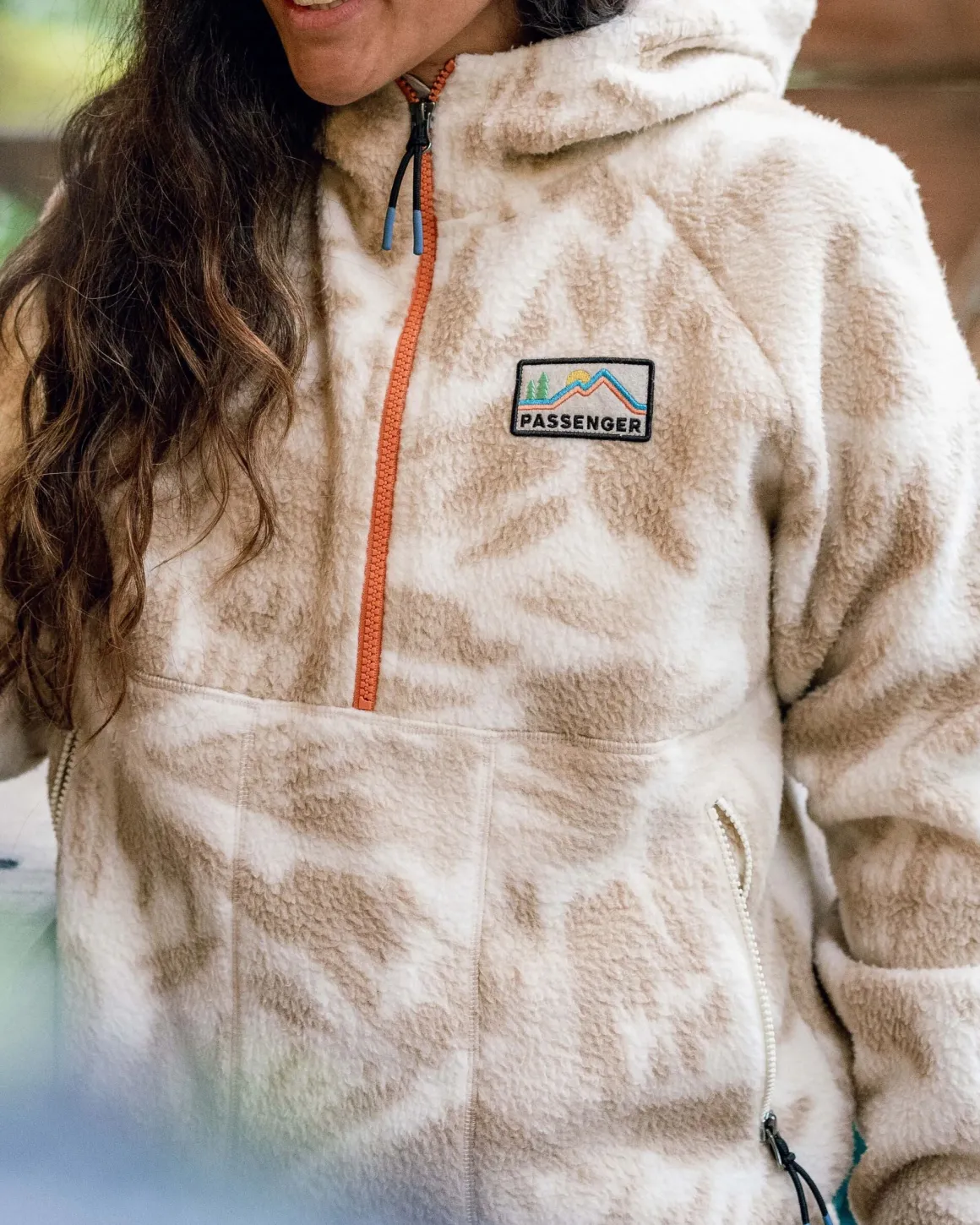 Maine 2.0 Half Zip Recycled Sherpa Fleece - Abstract Mountain Birch