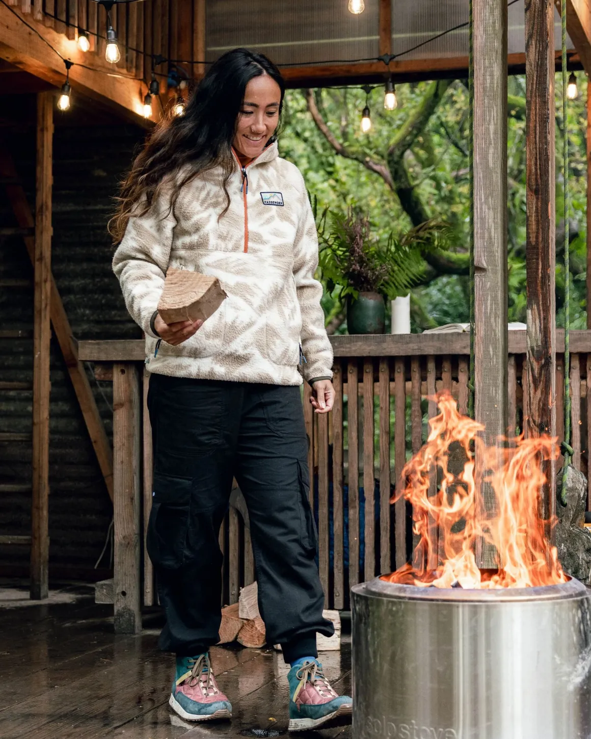 Maine 2.0 Half Zip Recycled Sherpa Fleece - Abstract Mountain Birch