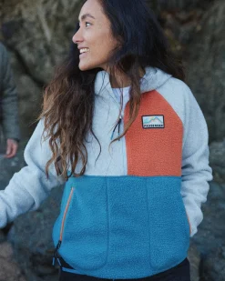 Maine 2.0 Half Zip Recycled Sherpa Fleece - Blue Steel