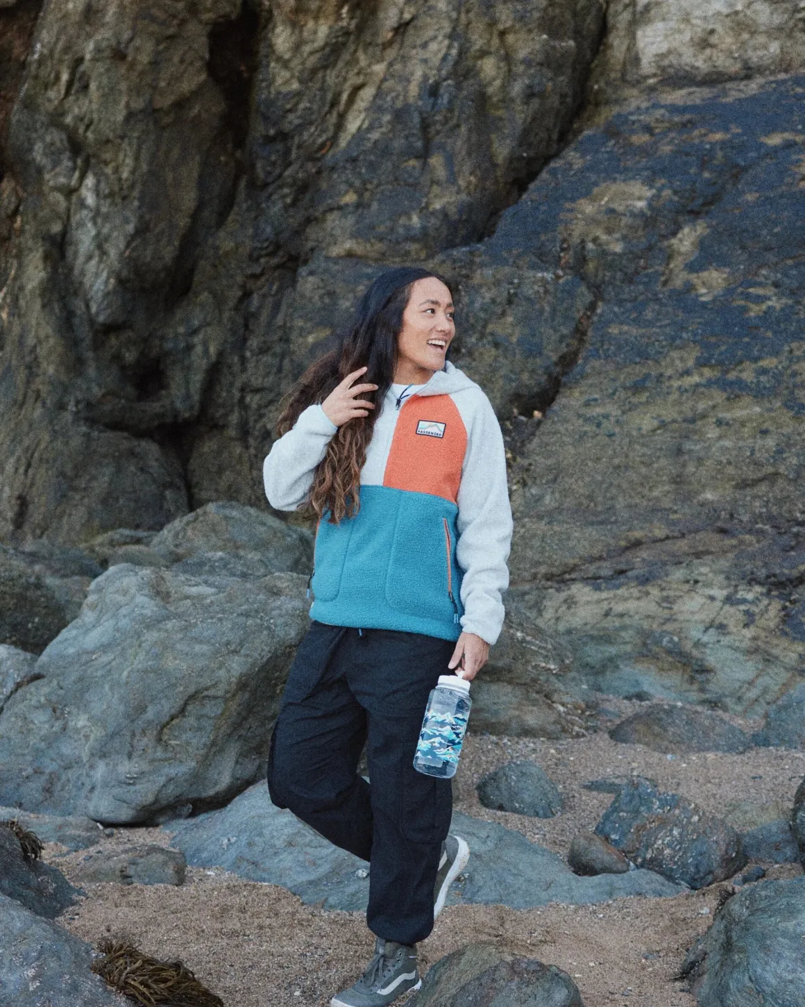 Maine 2.0 Half Zip Recycled Sherpa Fleece - Blue Steel