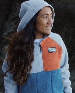 Maine 2.0 Half Zip Recycled Sherpa Fleece - Blue Steel