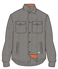 Maple Polar Recycled Fleece Shirt - Gray Marl