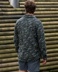 Maple Polar Recycled Fleece Shirt - Ocean Current Black