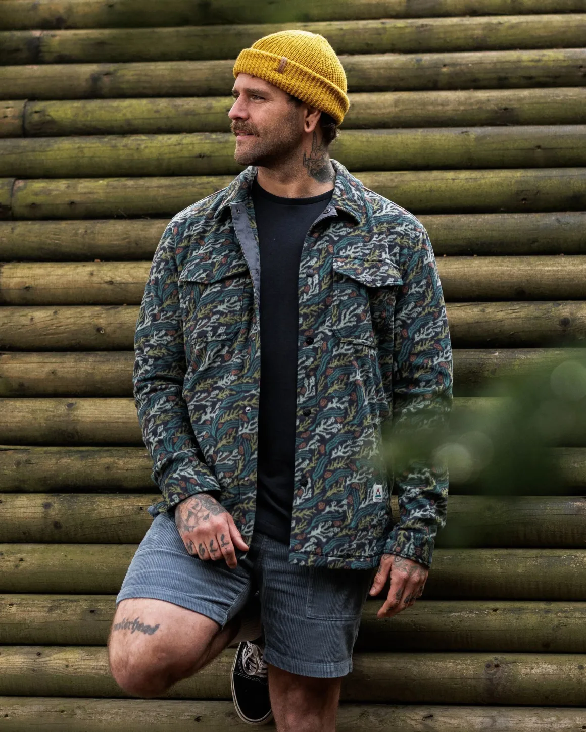 Maple Polar Recycled Fleece Shirt - Ocean Current Black