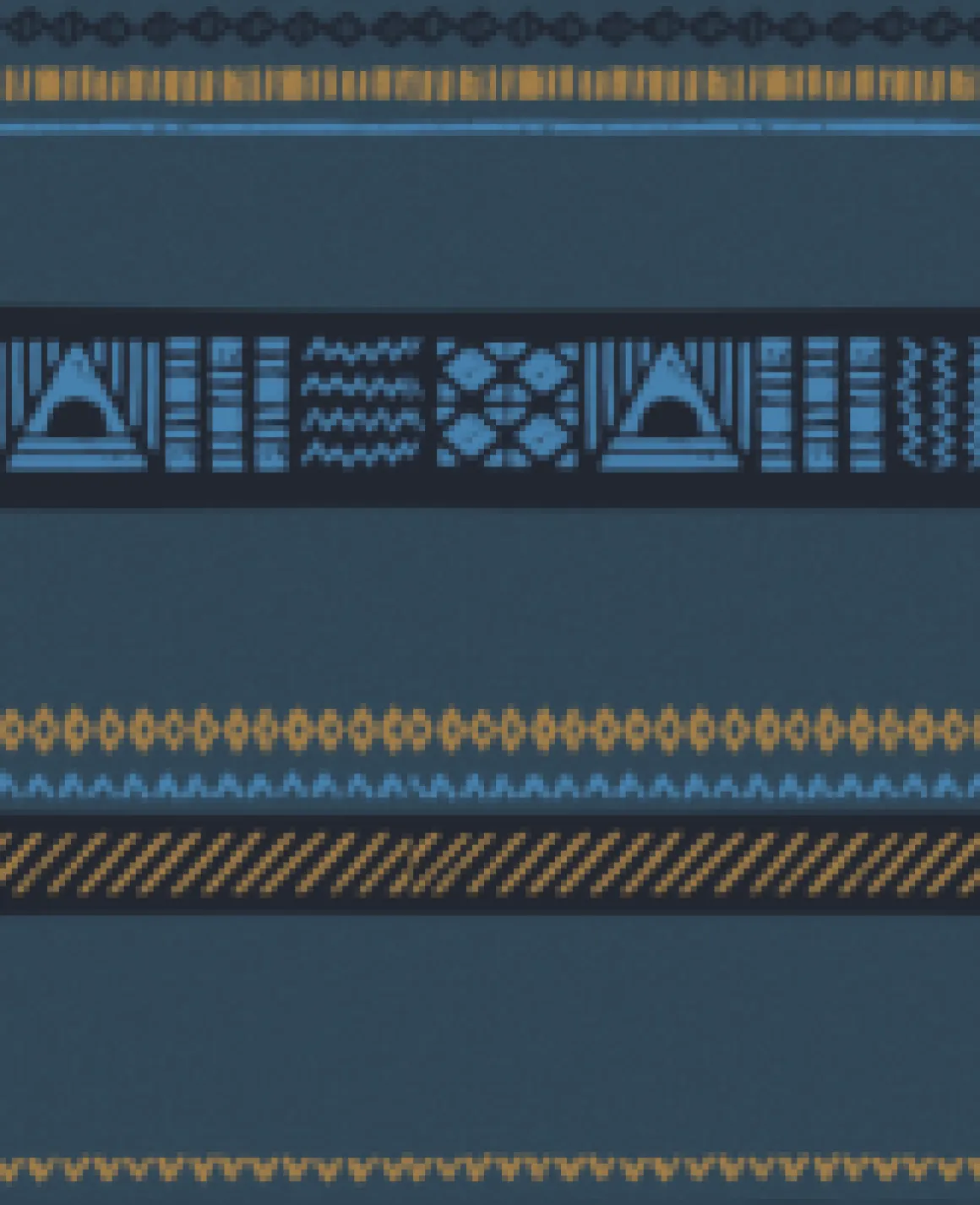 Maple Polar Recycled Fleece Shirt - Patchwork Stripe Tidal Blue