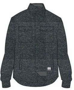 Maple Recycled Polar Fleece Long Sleeve Shirt - Navy Marl