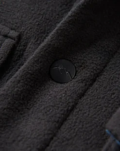 Maple Recycled Polar Fleece Long Sleeve Shirt - Black