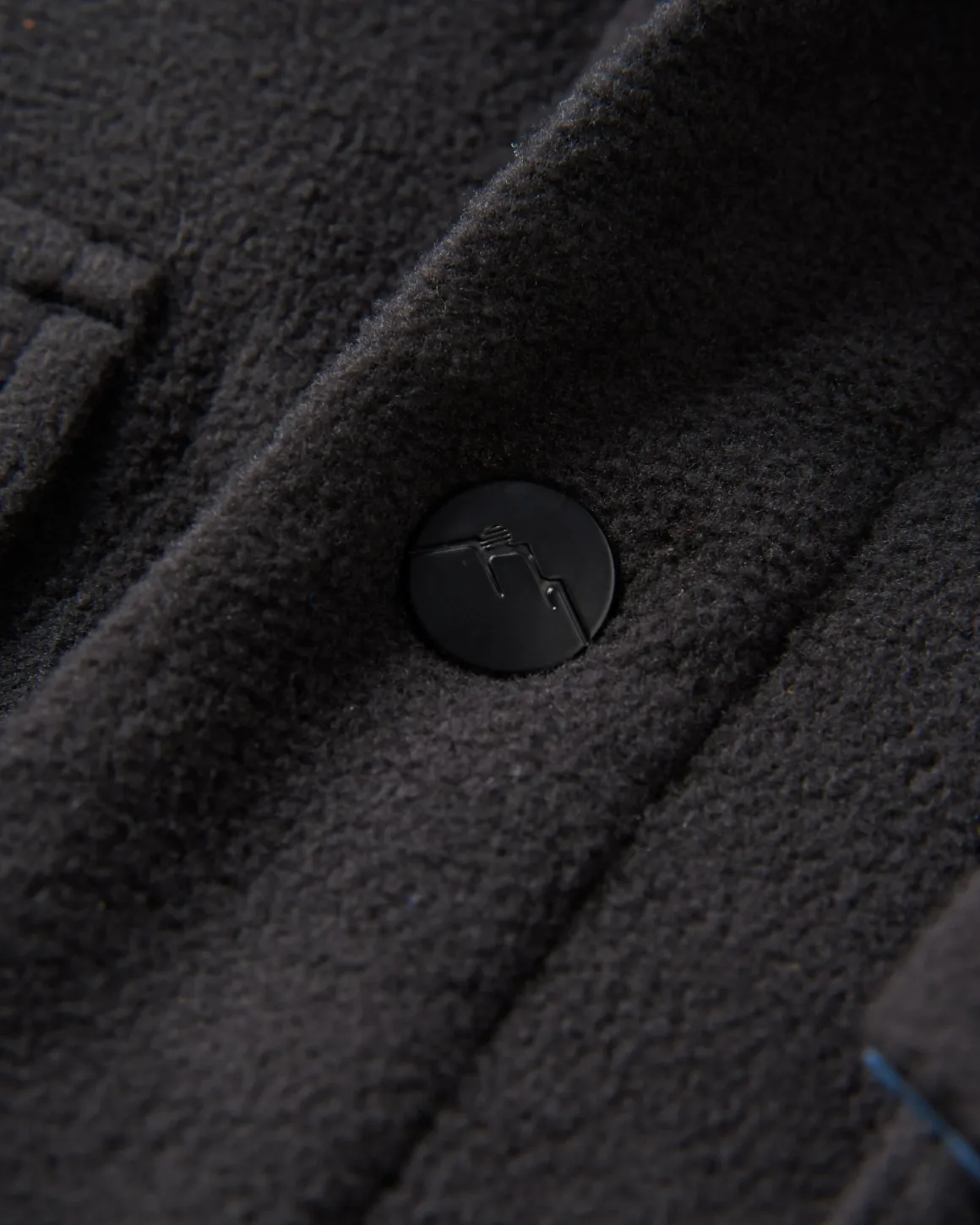 Maple Recycled Polar Fleece Long Sleeve Shirt - Black