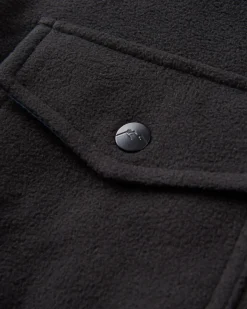 Maple Recycled Polar Fleece Long Sleeve Shirt - Black