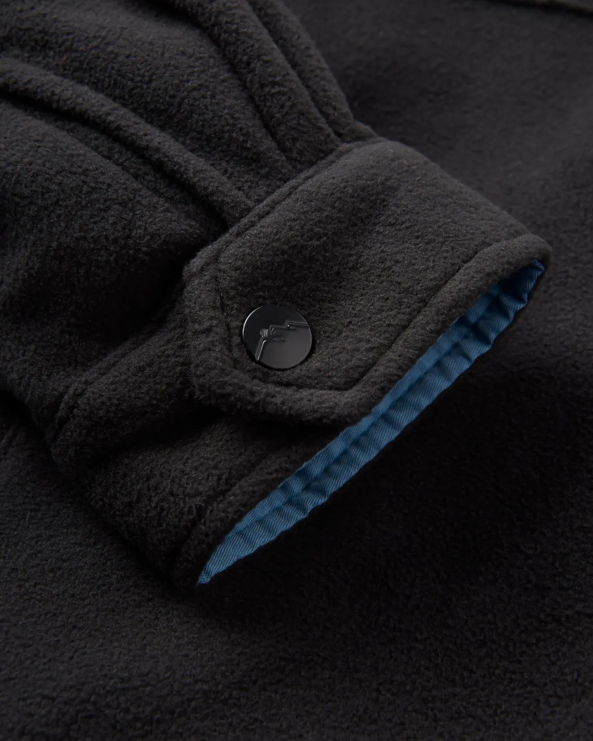 Maple Recycled Polar Fleece Long Sleeve Shirt - Black