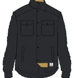 Maple Recycled Polar Fleece Long Sleeve Shirt - Black